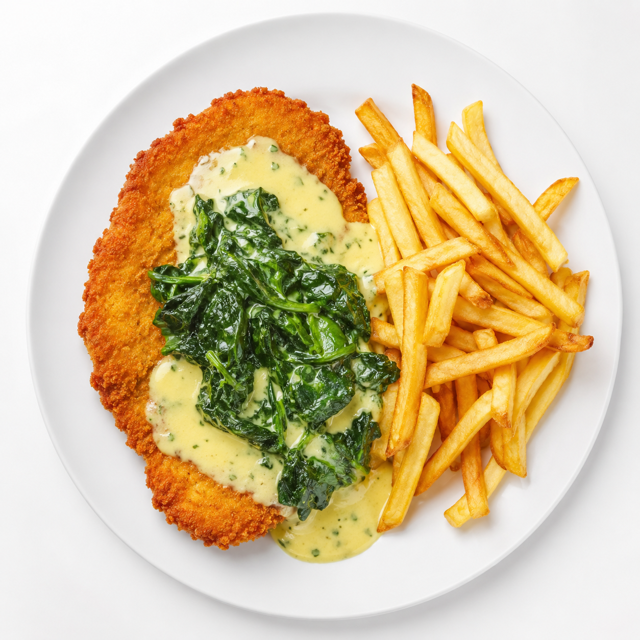 Schnitzel Spinat